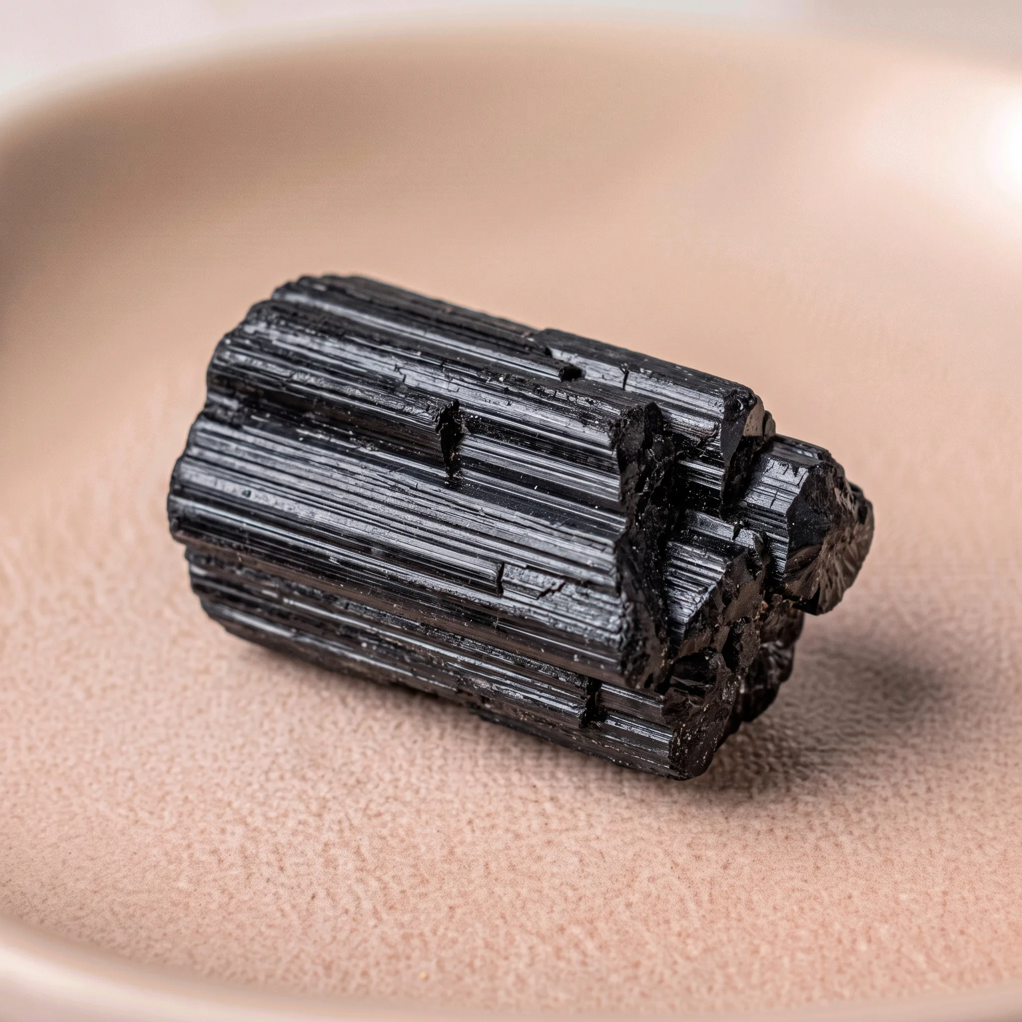 Tourmaline noire brute avec ses cristaux allongés